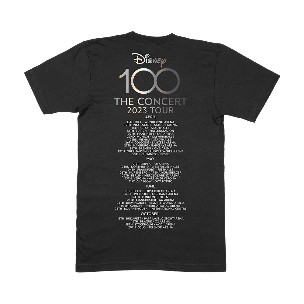 Disney 100 - The Concert - 'Black 'Admat Tour' T-Shirt - Image 2
