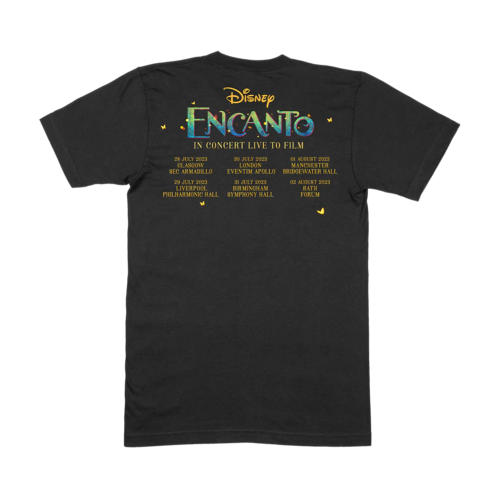 Disney Encanto - Live In Concert - Black ' Tour' T-Shirt - Image 2